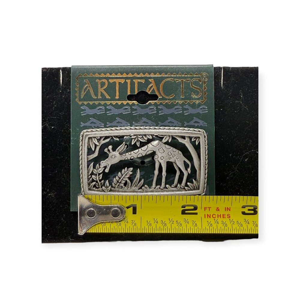 Artifacts Silver Giraffe Brooch Pin Vintage Safari Animal Design Jewelry Gift - Picture 4 of 6